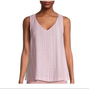 Linen V-neck tank top